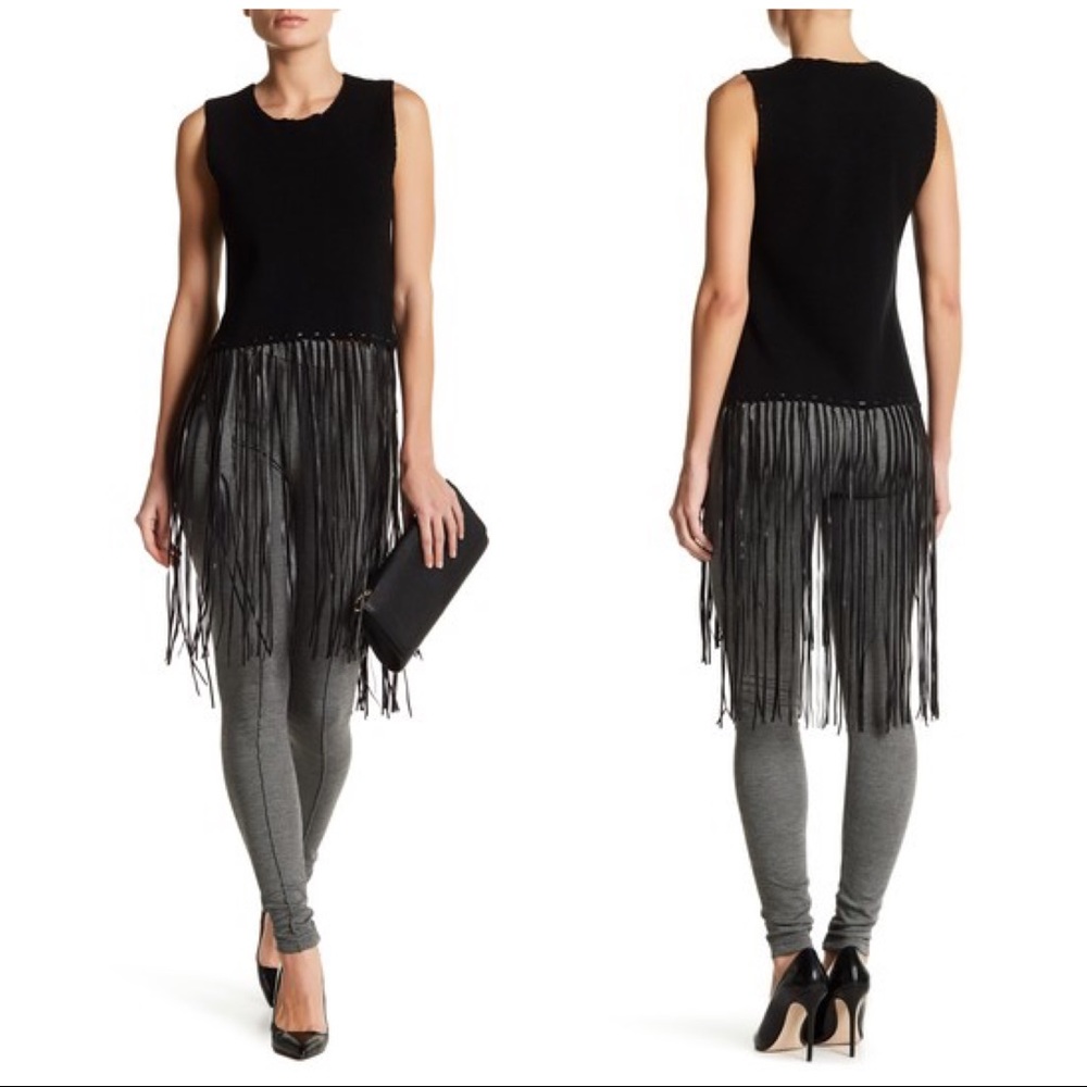 Romeo & Juliet Couture Fringe Cropped Tank NWT - Picture 8 of 8